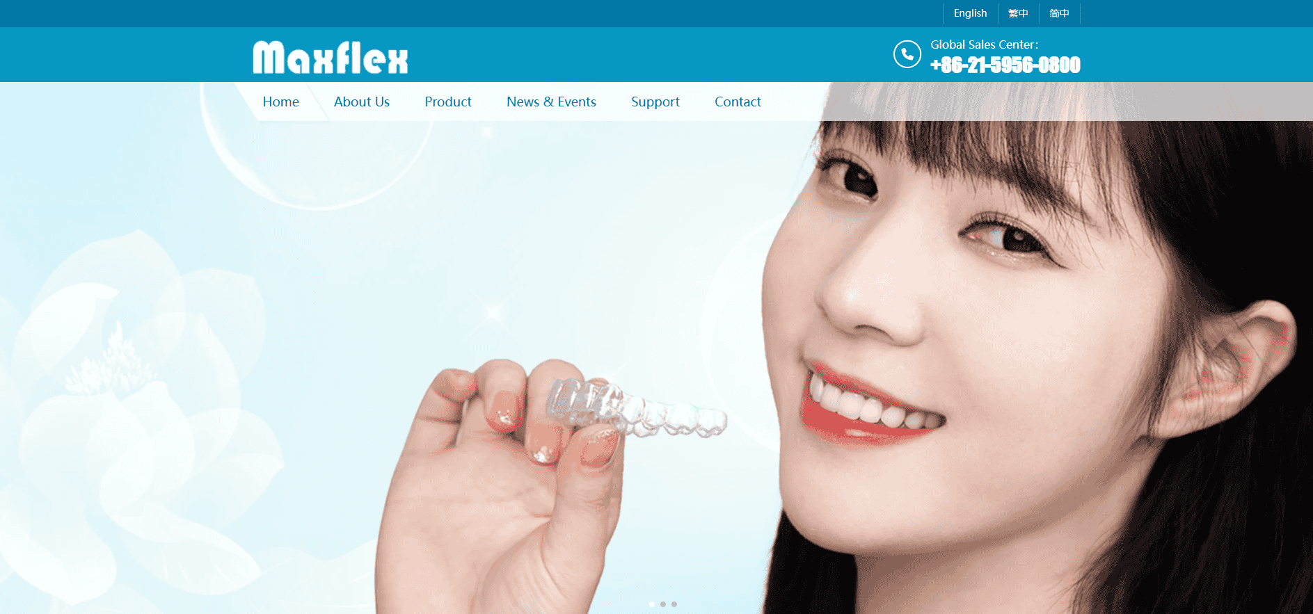 馬可菲斯國際貿易有限公司｜口腔醫療器材供應業、牙科醫材研發與製造業 醫療專業風 全客製化品牌形象網站